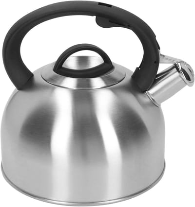Waterkoker RVS - Theepot Fluitketel - Water Koken - Grote 3L Inhoud - Snelle Verwarming - Zilverkleurig