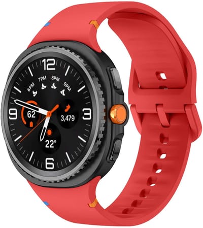 Strap-it Siliconen bandje met gespsluiting geschikt voor Samsung Galaxy Watch 9 (40/44mm) / Watch 8 (40/44mm) / 8 Classic (46mm) - rood