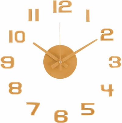 Karlsson Wandklok Diy Sunset Numbers - Geel - Ø35cm - Wandklok Scandinavisch