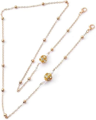Brillen Kettingen Lanyard - Brilkoord Ketting - Bril Voorkomen Verloren - Synthetisch Koper Materiaal - 70 cm - Goud Zilver