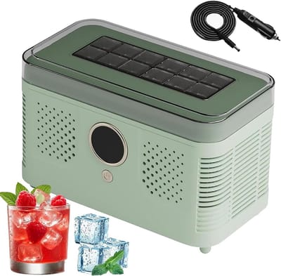 Aanrecht ijsmachine - Mini ijsblokjesmachine - Snelle ijsblokjes - 12 blokjes in 20 min - Compact formaat - Paars