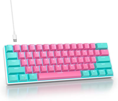 Mechanical Keyboard - Mechanisch Toetsenbord Gaming -Lichtblauw met roze