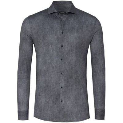 Desoto Luxury Overhemd Denim Look Shark Collar Dark Denim Blue / male