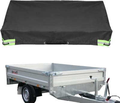 Aanhanger Afdekzeil - Aanhangerafdekking Trailerhoes - Lading Beschermen - Op Maat Gemaakt - 207 x 114 cm - Zwart
