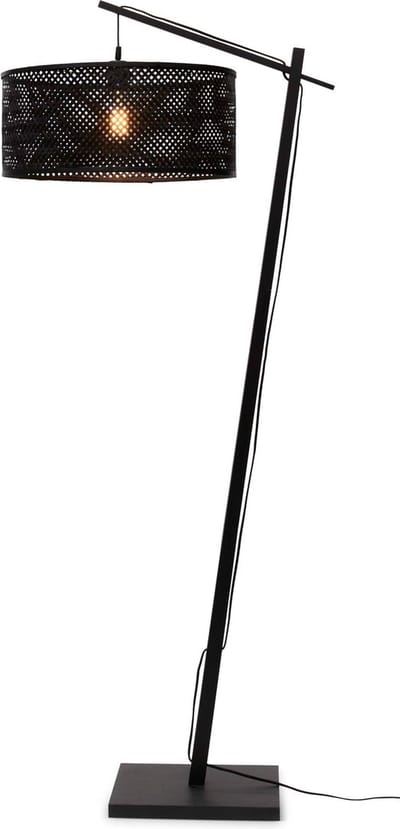 GOOD&MOJO Vloerlamp Java - Bamboe Zwart - 75x50x176cm - Modern - Staande lampen voor Woonkamer - Slaapkamer