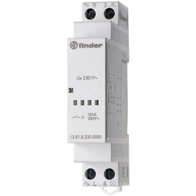 Finder 13.81.8.230.0000 Stroomstootschakelaar DIN-rail 1x NO 230 V/AC 3700 VA Single 1 stuk(s)
