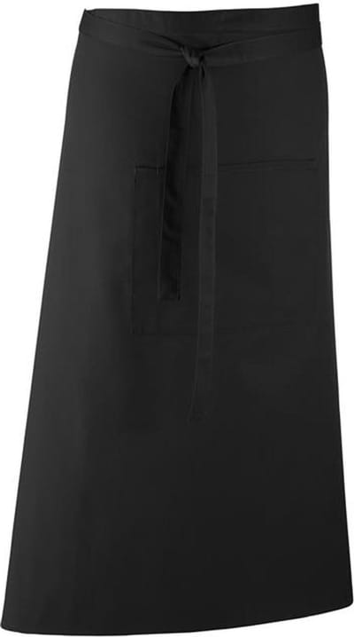 Restaurant schort lang Zwart I PR158 11 kleuren | Bar Apron Twillweefsel: soepel en sterk. Middenzak met plaats voor een pen. Verkrijgbaar in 11 kleuren I Horeca kleding
