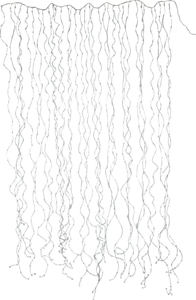 J-Line kerstverlichting Gordijn 1020 Led 2x3M - kunststof - zilver - warm wit - LED lichtjes