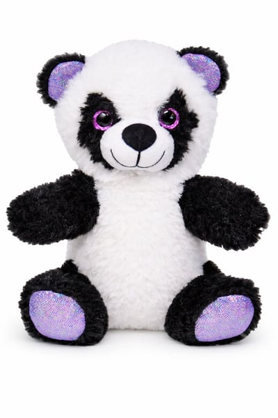 Panda met Glitters (Paars) Pluche Knuffel 18 cm - Speelgoed Knuffels voor Kinderen Jongens Meisjes