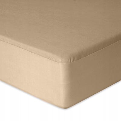 Jersey Hoeslaken met Elastiek 130/140x190/200cm Klassiek Beige