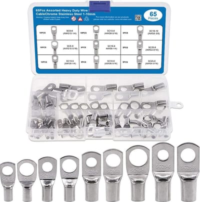 MMOBIEL 65 stuks Assortimentsdoos Heavy Duty Kabel Schoen Connector 6mm² / 25mm²
