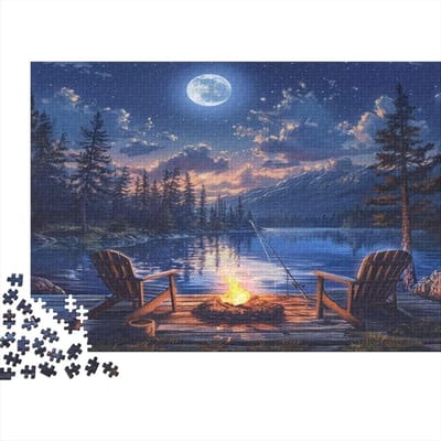 Kampvuur Puzzel - Legpuzzel Volwassenen - Ontspanning Thuis - Gerecycled Materiaal - 70 x 50 cm - Niet gespecificeerd