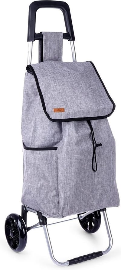 Boodschappentrolley Grijs 40 l - Winkelwagen - Boodschappentas - Trolley - Boodschappenwagen