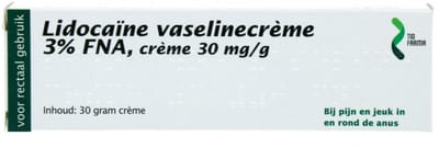 Verdovende creme Lidocaine- vaseline  3% - 30 gram