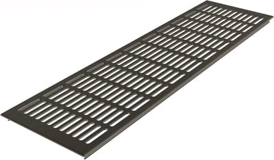 Ventilatierooster Aluminium - Afdekplaat Rooster - Ruimte Ventilatie - Met Klemmen - 150x200 mm - Bruin Geanodiseerd