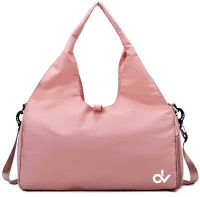 DV- Roze - Sporttas - Anti-regen – Waterafstotend – Ruim ontwerp – Lichtgewicht – Yogamat-vak – DV merk –– Voor yoga & fitness – Stijlvol – Duurzaam – Handige indeling – Sportief & elegant – (logo zijkant)