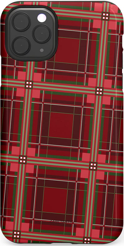 Casetastic Hoesje Geschikt voor Apple iPhone 11 Pro Max - Stijlvolle Beschermende Duo-layer Case - Schots Ruit Rood - Tartan Royal Stewart Plaid