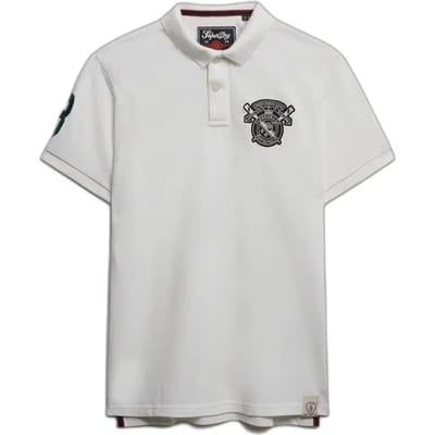 Superdry Crest Korte Mouw Poloshirt Wit S Man