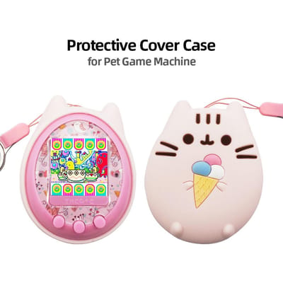 Beschermhoes Shell Pet Game Machine siliconen hoes voor Cartoon Electronic Pet Game Machine roze