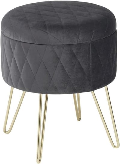 Opbergpoef - Zitkruk - Ruimte Organiseren - Met Deksel - 315 x 36 cm - Goudkleurig