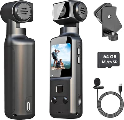 Pocket Camcorder - Met Microfoon - WiFi Vlogging Camera - Nachtzicht - Draagbare - YouTube Video Camera - 4K