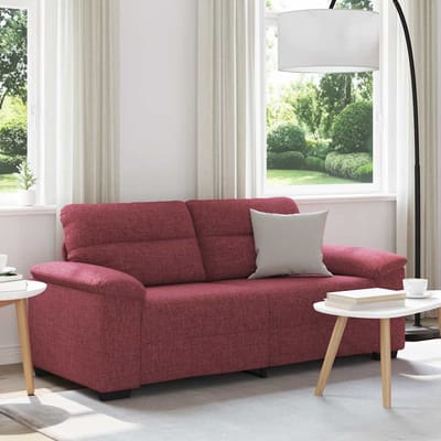 vidaXL - 2-zitsbank - wijnrood - 180x81x84 - cm - stof
