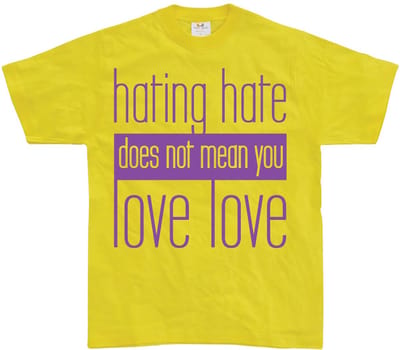 Hybris Hating Hate Love Love T-shirt SH-1-15053-LFH3-13