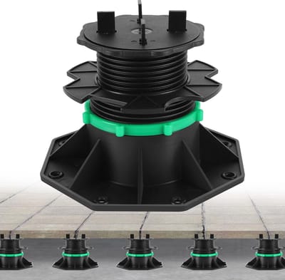 Verstelbare Terrasdragers - Verstelbare Voeten Tegels - Terras Bouwen - Hoog Draagvermogen - 72-140 mm - Zwart