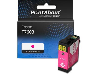 PrintAbout huismerk Inktcartridge T7603 Vivid magenta Geschikt voor Epson