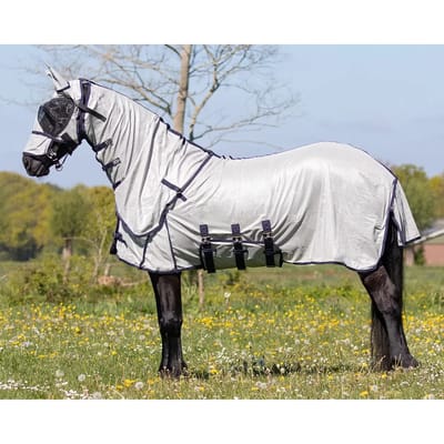 Qhp Vliegendeken Qhp Met Hals Barok Grijs - 135/185