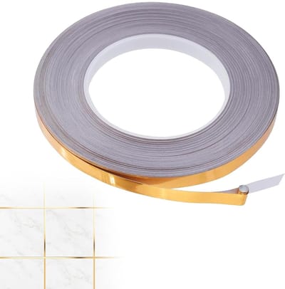 Decoratieve Naad Tape 10 mm x 50 m, Zelfklevende Metallic Tape, Gouden Folie, Wanddecoratie en Creatieve Projecten