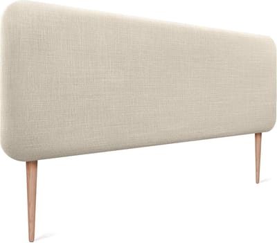 Gestoffeerd Hoofdbord - Bed Hoofdeinde - Slaapkamer Decoratie - Met Poten - 160cm Breed - Natuurlijk Linnen