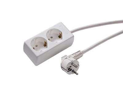 Martin Kaiser 2 Weg Stroomstrip Met 1.5m Kabel (Europese Stekkerdoos) - 1020ZL/15W/KWS