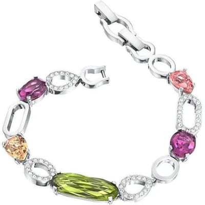 Swarovski Ss Te Cynthia Kleur Kristal Zilveren Ring Gesp Armband Dames armbanden Kleurrijk 5114973 Multicolor,F white
