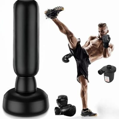 MKSS® Boksbal Staand - Boxbal Volwassenen - Bokszak - Zwart