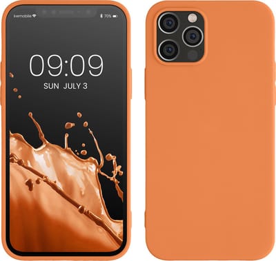 kwmobile telefoonhoesje geschikt voor Apple iPhone 12 / iPhone 12 Pro - Hoesje voor smartphone - Back cover in warme abrikoos