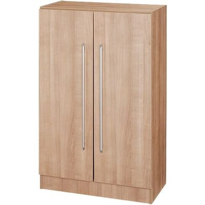 Vleugeldeurenkast 3 ordnerhoogten, B 800 x D 420 x H 1270 mm, notenhoutpatroon