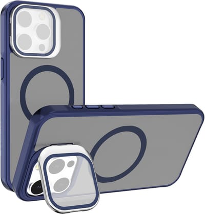 Multimedia & Accessoires Magsafe TPU Back Cover Case Hoesje met cameralens Stand geschikt voor Apple iPhone 16 – Blauw – Zachte Plastic - Siliconen – Harde Plastic – Soft Case – Flexibel