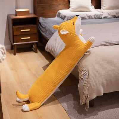 Cartoon Lang Lichaam Vos & Husky Shiba Inu & Worsthond Pluche Speelgoed Schattige Dierenpoppen Slaapkussen voor Kinderen Kinderen 110CM