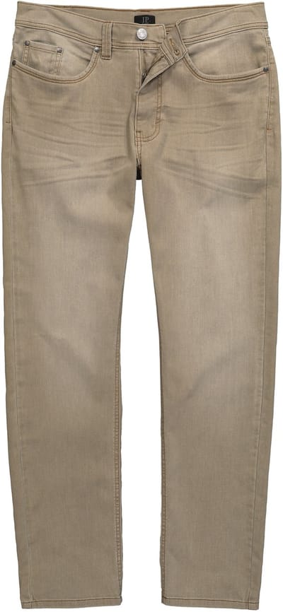 JP 1880 - Heren - Colorjeans FLEXNAMIC® 5-pocket modern straight fit - Donkerbeige - Maat 36