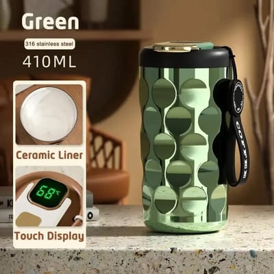 Bouteille Thermos Intelligente 410ml/14oz Affichage LED de la Température Tasse à Café Mug en Acier Inoxydable 316 Flasques Thermos Portables 410ML