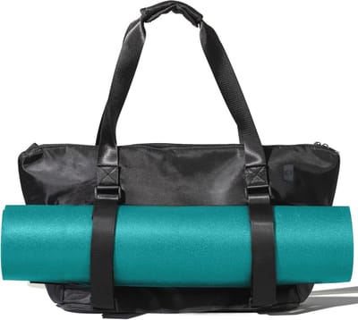 Uitbreidbare water- en schokbestendige yogamatdrager met riemen - Grote zwarte gymtas voor mannen en vrouwen