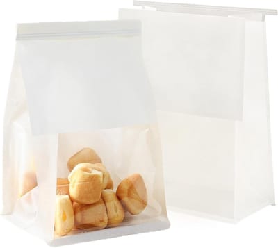 Kraft Papieren Broodzakken met Venster - 30 Stuks, Ideaal voor Thuisbakken, Oliebestendig en Voor Voedselopslag, Perfect voor Toast en Brood