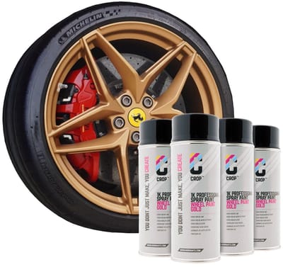 CROP Velgen Verf GOUD spuitbussen set - 4x 400ml