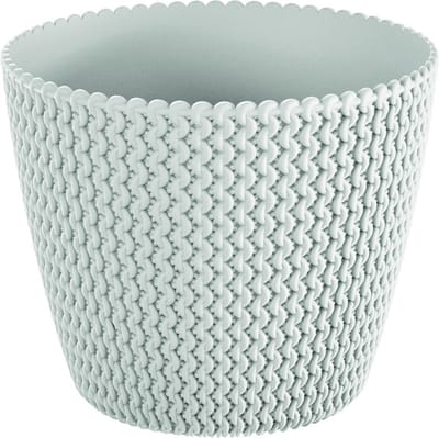 Prosperplast Bloempot/plantenpot Splofy - wit - voor buiten - D35 x H29 cm - kunststof