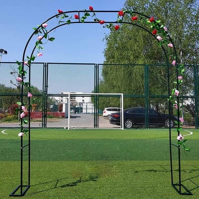 Metalen Tuinboog - Decoratieve Boog - Tuin Decoratie - Weerbestendig Metaal - 35m Breed - Zwart