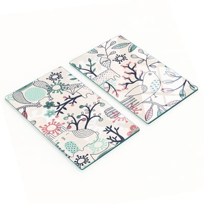 Duurzame en stijlvolle glazen snijplanken met dieren- en bloemenpatronen, 2x30x52 cm
