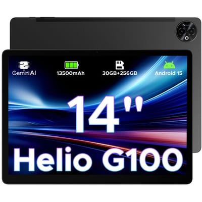 DOOGEE Tab E3 Max 14 inch tablet met Android 15, gamingtablet, 13500 mAh batterij, MTK G100 octa-core, 32 GB RAM + 256 GB ROM (2 TB TF), 2,1K (2160 x