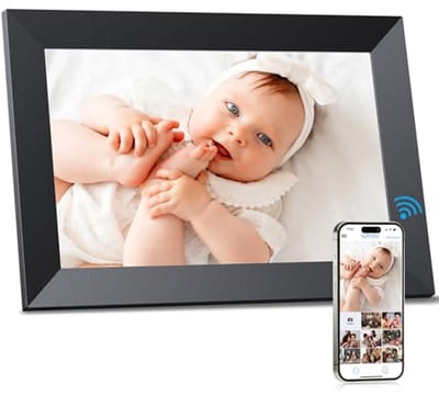 Digitale Fotolijst Wi-Fi 10,1 Inch met HD Touchscreen - Delen van Foto's en Video's, Weer, Klok en Alarm via Gratis App