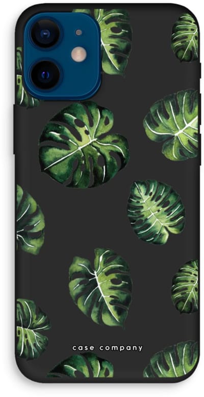 Case Company® - Hoesje geschikt voor iPhone 12 mini hoesje - Tropische bladeren - Biologisch Afbreekbaar Telefoonhoesje - Bescherming alle Kanten en Schermrand
